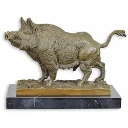 Casa Padrino Luxus Deko Bronze Figur Wildschein 32,3 cm - Deko Accessoires