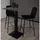 58 aufm Kessel Tresentisch 70 x 70 x 106 cm Schwarz/Graphit