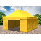 Faltpavillon Faltzelt Pavillon 4x6m Gelb Gartenzelt Klappzelt Wasserdicht