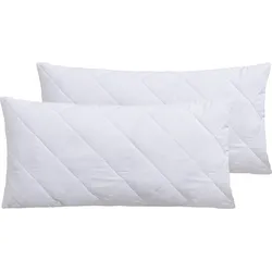Kopfkissen »Microlux Kopfkissen 40x80 cm, 80x80 cm«, Füllung: Polyester, Bezug: Polyester, (Spar-Set, 2 St 2-Tlg.), Kissen im Spar-Set, 23553900-0 weiss