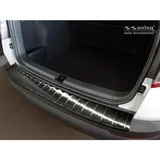 Avisa Schwarz Edelstahl Heckstoßstangenschutz kompatibel mit Skoda Karoq 2017-2022 'Ribs'
