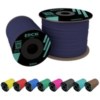 EdcX 2 mm Nylon Paracord 275 (50 und 100 m) – 100% Nylonseil, 3-adrige Schnur, Nylonschnur 2 mm in vielen Farben (Navy Blue, 100 m)