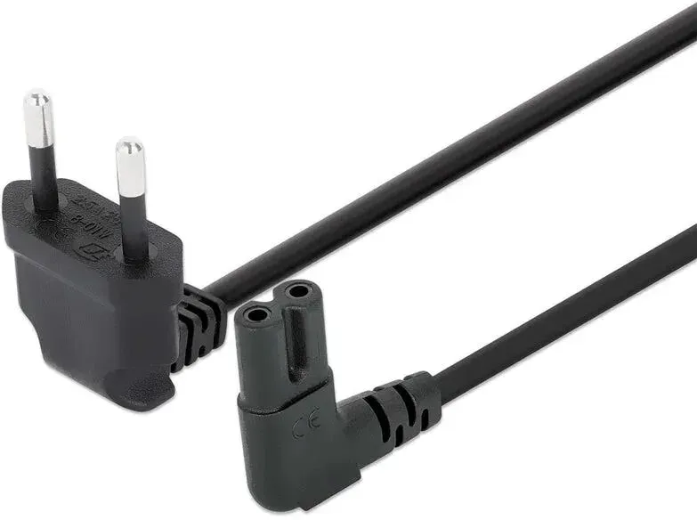Manhattan 356862 Stromkabel Schwarz 2 m Netzstecker Typ C C7-Koppler