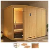 Sauna WEKA Varberg 4, beige (natur), ohne Ofen, (ohne Ofen), Saunen, ohne Ofen