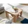 MASSIVMOEBEL24.DE KENT Beige Wildeiche 70 x 70 x 45 cm