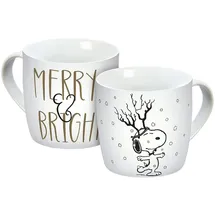infinite by GEDA LABELS (INFKH) Tasse Peanuts Merry & Bright 0,3 l Weiß