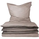 SCHIESSER Doubleface Renforcé taupe/dunkelgrau 155 x 220 cm + 80 x 80 cm