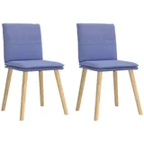vidaXL Esszimmerstühle 2 Stk. Jeansblau Stoff