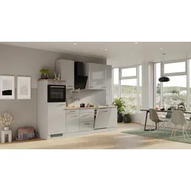 Flex-Well Küchenzeile Lund 280 cm grau