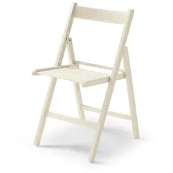 Yelloo - Stühle mod. LIBRO Farbe WEISS Klappbar Platzsparend Klappbar Massivholz Buche