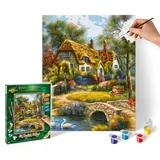 Schipper Old English Cottage Malen nach Zahlen 1 St. 24 x 30 cm bunt