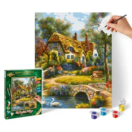 Schipper Old English Cottage Malen nach Zahlen 1 St. 24 x 30 cm bunt