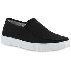 Herren Slip Ons in Schwarz