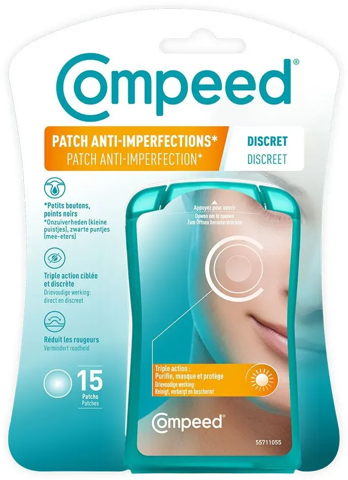 Compeed® - Pflaster gegen Unreinheiten discrets - Pflaster Hydrokolloide - 15 Pflaster