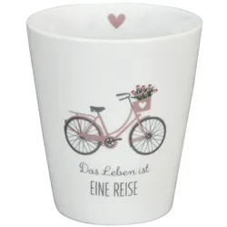 Krasilnikoff Happy Mug Becher, Das Leben ist eine Reise, 330 ml