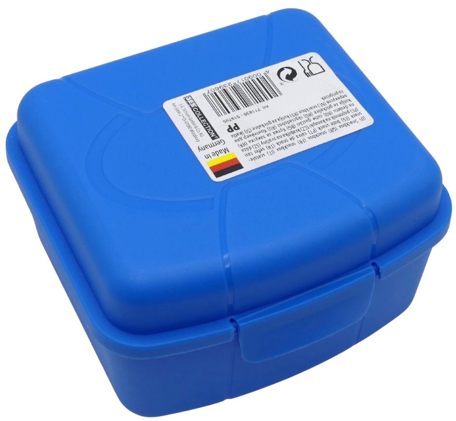 Snackbox Aufbewahrungsbox blau praktisch spülmaschinengeeignet für Lebensmittel