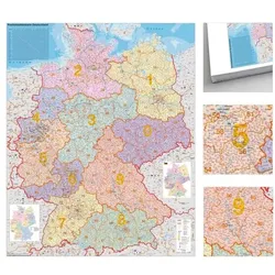 STIEFEL Eurocart Wandkarte »PLZ-Deutschland zum Pinnen« 80 x 105 cm