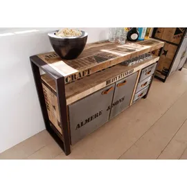 MASSIVMOEBEL24.DE Sideboard 145 x 85 x 40 cm Beige