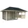 Palmako Pavillon Bianca 16,6 m2 Set 208 Slide - 28 mm hellbraun tauchgrundiert