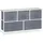 Relaxdays Regalsystem 100 x 54,5 x 30 cm Grau