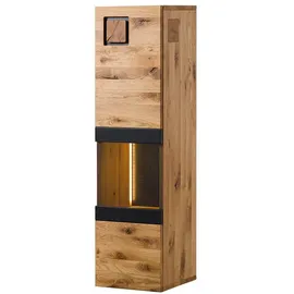 MASSIVMOEBEL24.DE Hängevitrine 33 x 33,5 x 123 cm Wildeiche