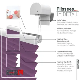 deco-raum Plissee Basic 65 x 150 cm Lila