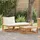 vidaXL Garten-Lounge-Set 3-tlg. natur/creme