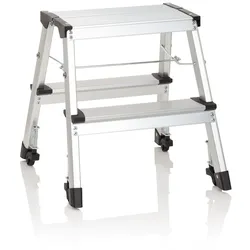 hjh OFFICE Klappleiter SOLID VI Aluminium