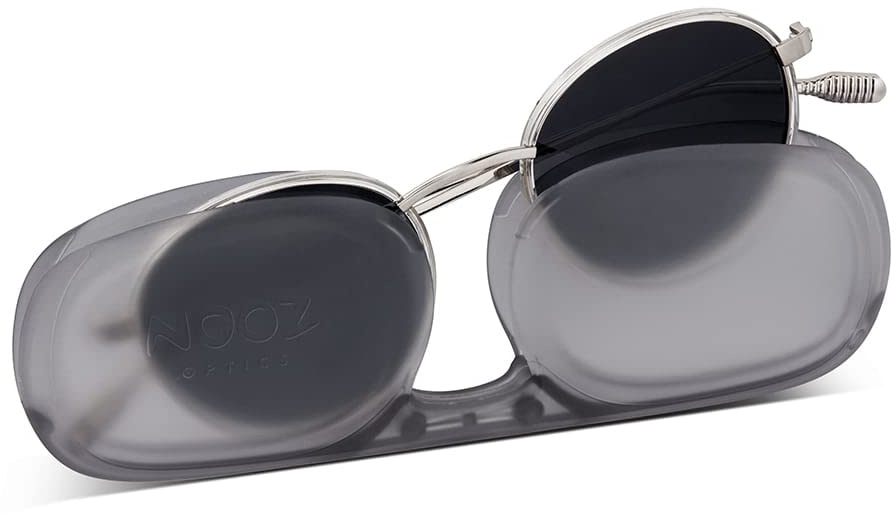 NOOZ Polarisierte Sonnenbrille aus Metall, rund, für Damen und Herren, Crystal, Einheitsgröße - Einheitsgröße