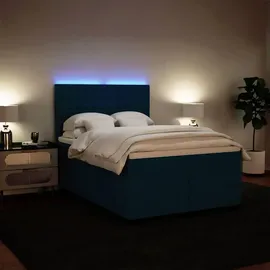 vidaXL Boxspringbett 140 x 200 cm Blau