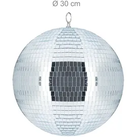 Relaxdays Discokugel 30 cm Silber