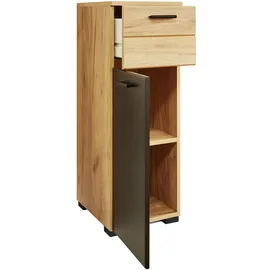 Stella Trading Mid.you Unterschrank 30 x 86 x 37 cm Schwarz/Eiche Artisan