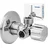 tecuro Doppeleckventil Eckventil 1/2 Zoll (DN 15) Chrom/Silberfarben