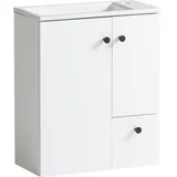Schildmeyer Waschtisch Balto, Breite 50 cm«, Keramikbecken, Griffe aus Metall weiß