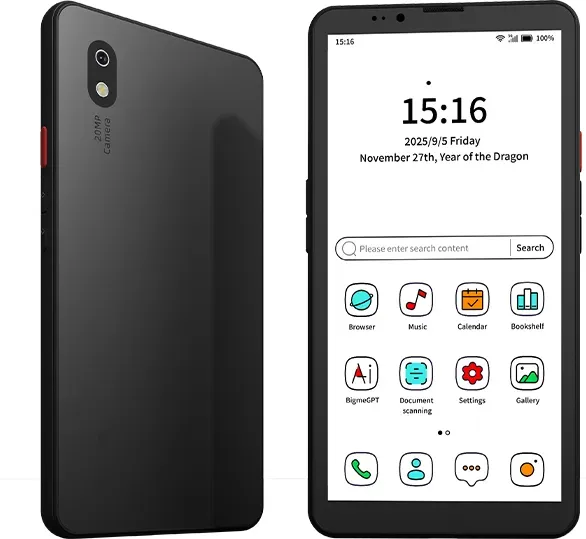 Bigme HiBreak Pro Farbdisplay, 6,13 Zoll E-Ink E-Book-Reader, Android 14, 8 GB RAM + 256 GB Speicher, 5 MP/20 MP Kamera, Augenfreundlicher E-Paper-Reader