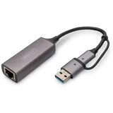 Digitus USB-C auf RJ-45 Adapter Grau