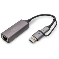 Digitus USB-C auf RJ-45 Adapter Grau