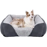 JOEJOY Hundebett Mittelgroße Grosse Hunde Hundekorb Waschbar - Flauschig Hundebett, rutschfest Hundebetten HundeköRbchen, PlüSch Hundekorb für Hunde und Katzen(L76×61×23 cm)