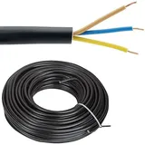 Erdleitung / Starkstromkabel 0,6/1kV NYY-J 3 x 2,5 mm2 - Farbe schwarz - Rolle je 50 m