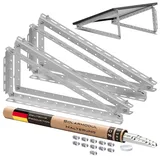 Solarmodul Halterung für  Garten/Flachdach/Fassade made in Germany, Solarpanel Halterung, Balkonkraftwerk Halterung für 2 Solarmodule,0% MwSt.