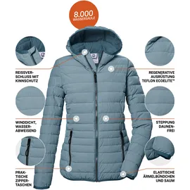 G.I.G.A. DX by killtec Damen Steppjacke/Übergangsjacke mit Kapuze GS 65 WMN QLTD JCKT, foggy ocean,