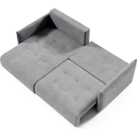 Fun Möbel Ecksofa Schlafsofa CANIO Stoff Monolith Grün Ottomane Links - Grün