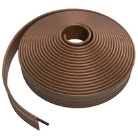 AUFUN Rasenkante Flexible Rasenborde Mähkante Beetumrandung mit Linker, Kunststoff Gartenwegen Beetumrandung, 96mm Höhe braun 60 cm