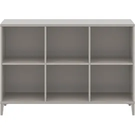 yuny by paidi Sideboard YUNY BY PAIDI "BROTHER STU mit 6 offenen Fächern", grau (taupe), B:123,4cm H:83,7cm T:38cm, Holzwerkstoff, Sideboards, Sideboard, stabiles und langlebiges Regal, geprüfte Qualität