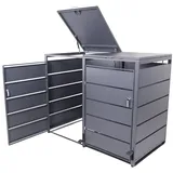 Albatros Mülltonnenbox 2er 132 x 116 x 85 cm grau