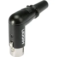 HICON HI-X3RF-M XLR-Steckverbinder Buchse, gewinkelt Polzahl: 3 Schwarz