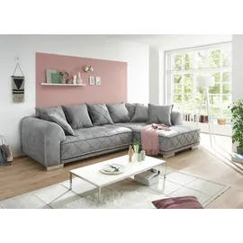 ed exciting design Ecksofa Mikrofaser 2-Sitzer Grau