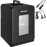 Tectake Mini-Kühlschrank 2 in 1 27 l 31 cm hoch Schwarz