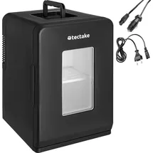 Tectake Mini-Kühlschrank 2 in 1 27 l 31 cm hoch Schwarz