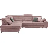 Set One by Musterring Ecksofa, famosa wine, SET ONE BY MUSTERRING, Sofas, B/H/T: 317cm x 86cm x 220cm, Flachgewebe, Armlehne rechts, Sitztiefenverstellung,Kopfteilverstellung,Ohne Bettfunktion,Ohne Schubkasten, 100% Polyester, Ecksofa, Kaltschaumpolsterung, Flachgewebe, whlw.